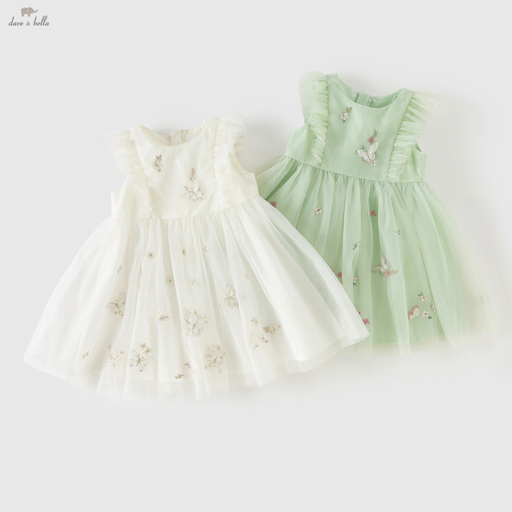 Summer Clothing Baby Girl - فستان أميرة ديف بيلا مطرز بالدانتيل