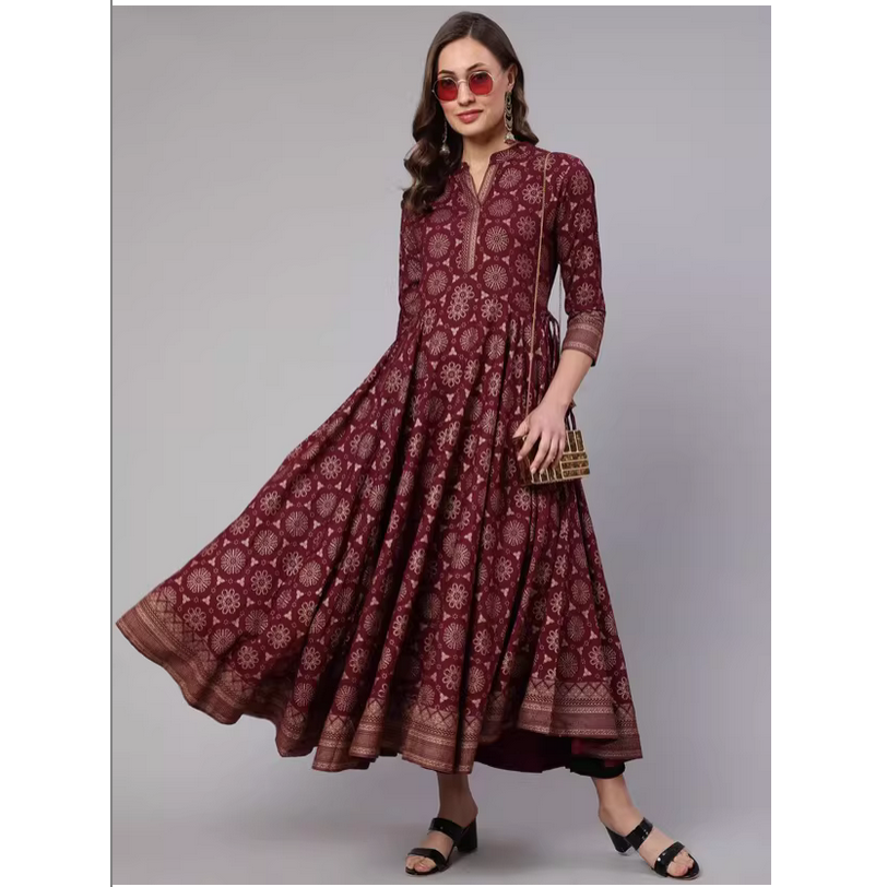 Summer Clothing Pakistan - مجموعة الربيع/الصيف: فستان طويل بنمط هندي