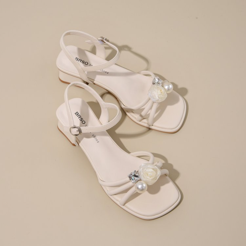 صنادل نسائية مربعة مفتوحة الأص - مراجعة Summer Clothing Stores وسعره