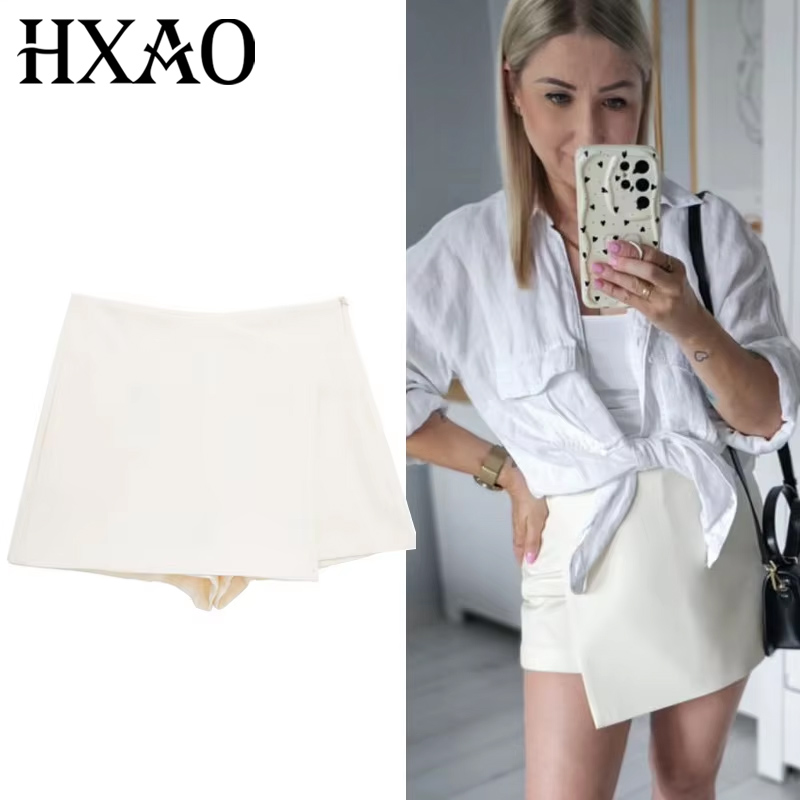 HXAO أسود أبيض تنورة السراويل  - مراجعة Summer Zara وسعره